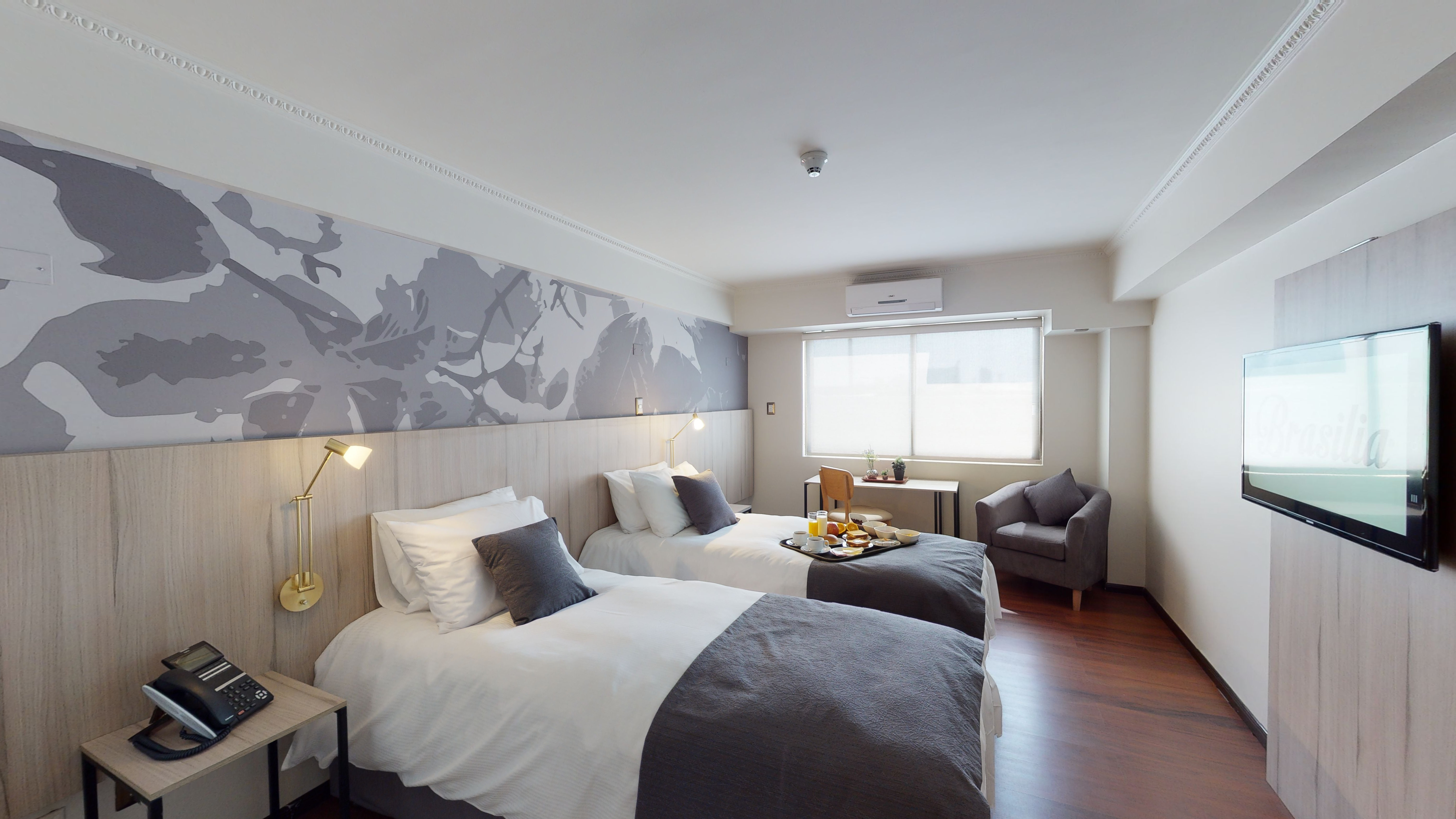 Vista completa Habitación Twin — Hotel Brasilia