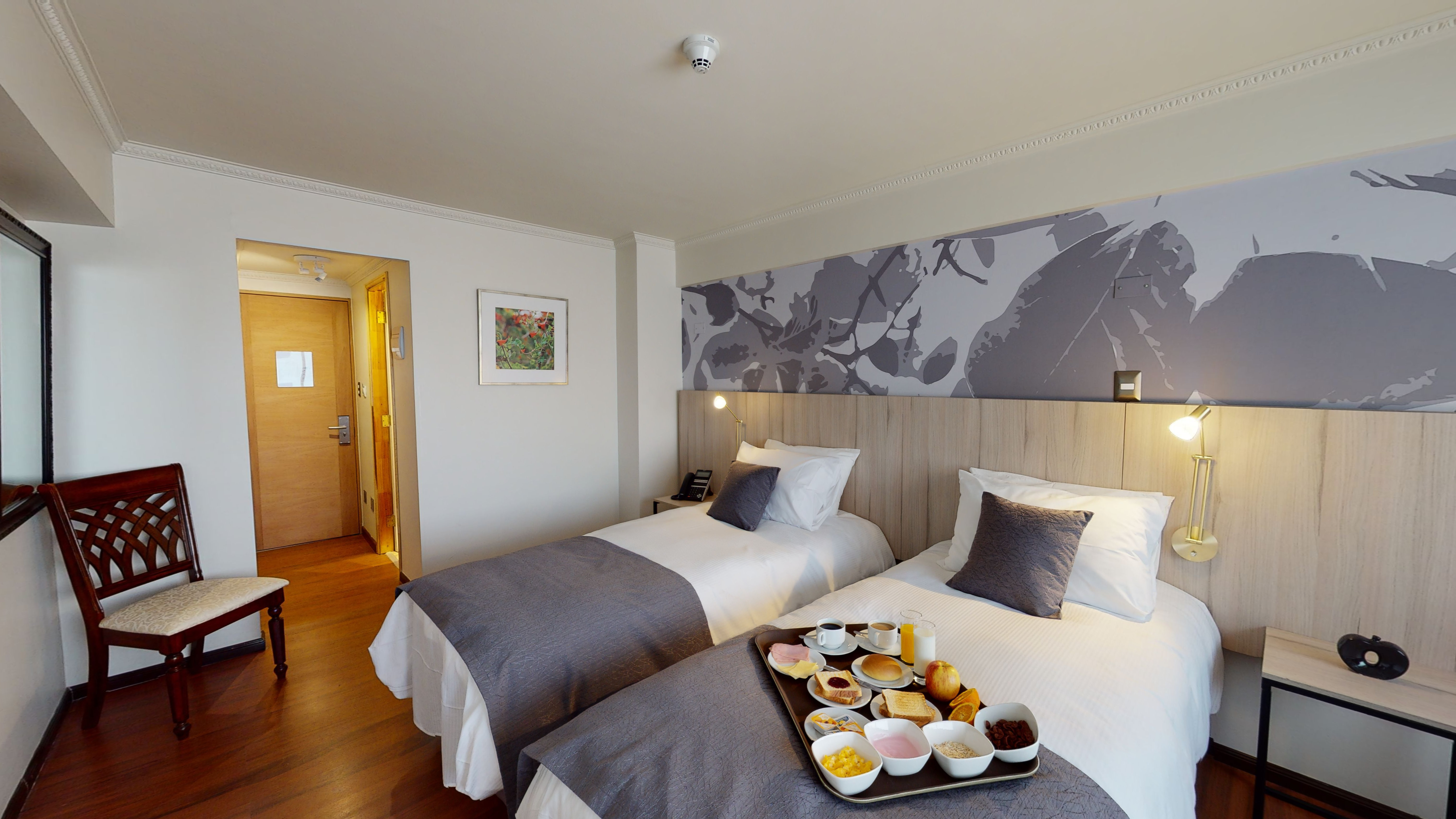 Habitación Twin desde la entrada — Hotel Brasilia